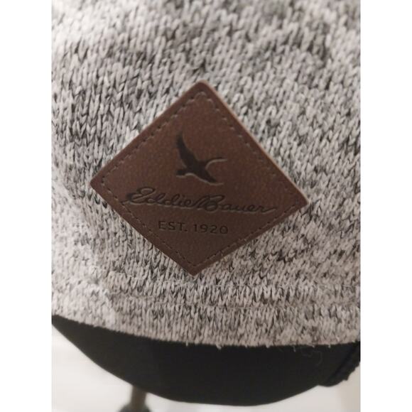 Eddie Bauer Women’s XS Gray Fleece Knit Hooded Jacket Quilted Sleeves & Full Zip - Picture 8 of 15